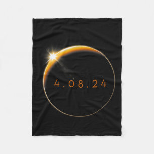 Solar Eclipse 2024 040824 Eclipse Mens Womens Kids Fleece Blanket