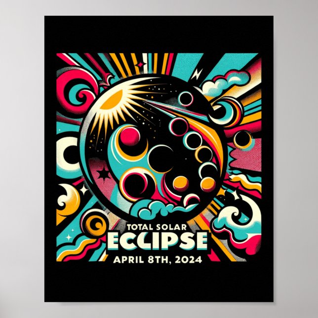 Solar Eclipse 2024 04.08.24 Eclipse Mens Womens Ki Poster (Front)