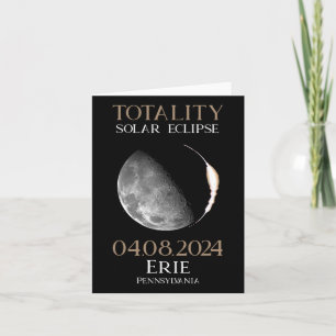 Solar Eclipse 2024 04.08.24 Erie Pennsylvania  Card