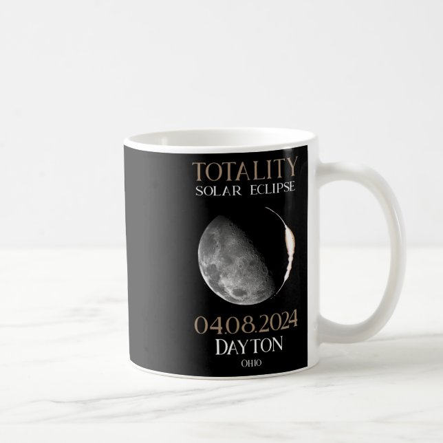 Solar Eclipse 2024 04 Dayton Ohio  Coffee Mug (Right)
