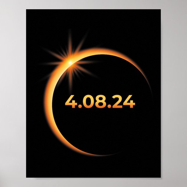 Solar Eclipse 2024 America Totality 04 08 24 Sprin Poster (Front)
