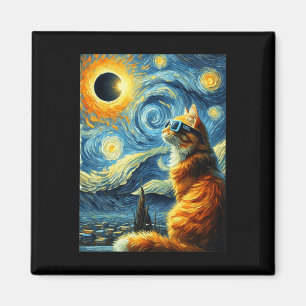 Solar Eclipse 2024 April 8 Cat Totality Solar Ecli Magnet