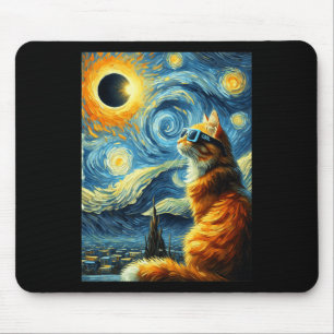 Solar Eclipse 2024 April 8 Cat Totality Solar Ecli Mouse Pad