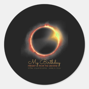 Solar Eclipse 2024 April 8 Total Eclipse Classic Round Sticker