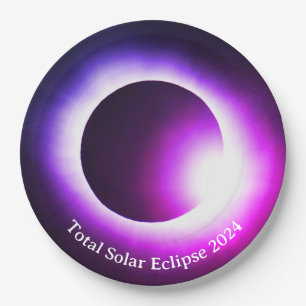 Solar eclipse 2024, April 8th Paper Plate