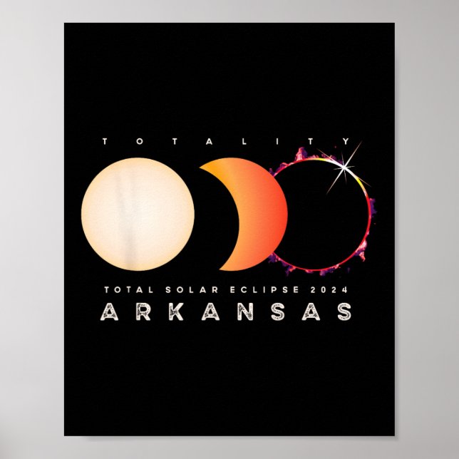 Solar Eclipse 2024 Arkansas Total Eclipse America  Poster (Front)