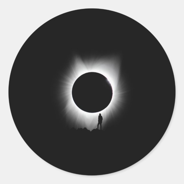 Solar Eclipse 2024 Art Solar Eclipse Art  Classic Round Sticker (Front)