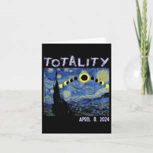 Solar Eclipse 2024 Art Totality April 8 Men Women Card