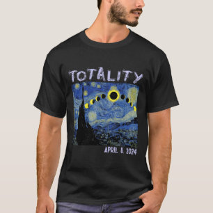 Solar Eclipse 2024 Art Totality April 8 Men Women  T-Shirt