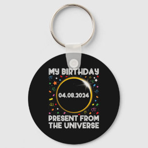 Solar Eclipse 2024 Birthday Present 4.8.24 Totalit Key Ring