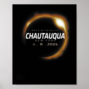 Solar Eclipse 2024 Chautauqua New York April 8 202 Poster