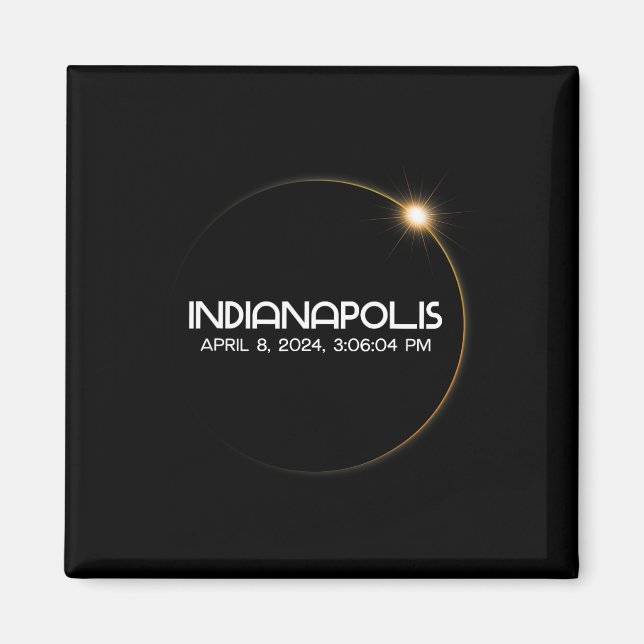 Solar Eclipse 2024 City  Magnet (Front)