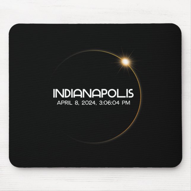 Solar Eclipse 2024 City  Mouse Pad (Front)