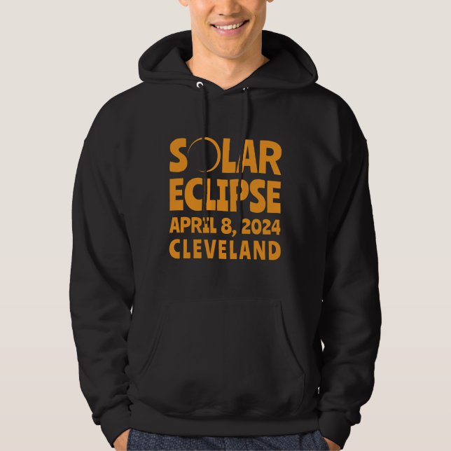 Solar Eclipse 2024 Cleveland Ohio Hoodie (Front)