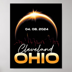 Solar Eclipse 2024 Cleveland Ohio Total Solar Ecli Poster