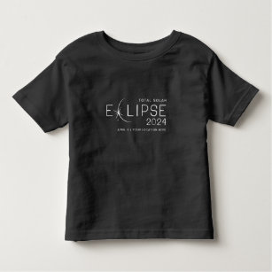 Solar Eclipse 2024 Custom Location Commemorative Toddler T-Shirt