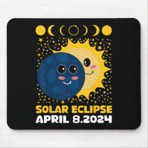 Solar Eclipse 2024 Cute Kids Toddler Boy Total Ecl Mouse Pad