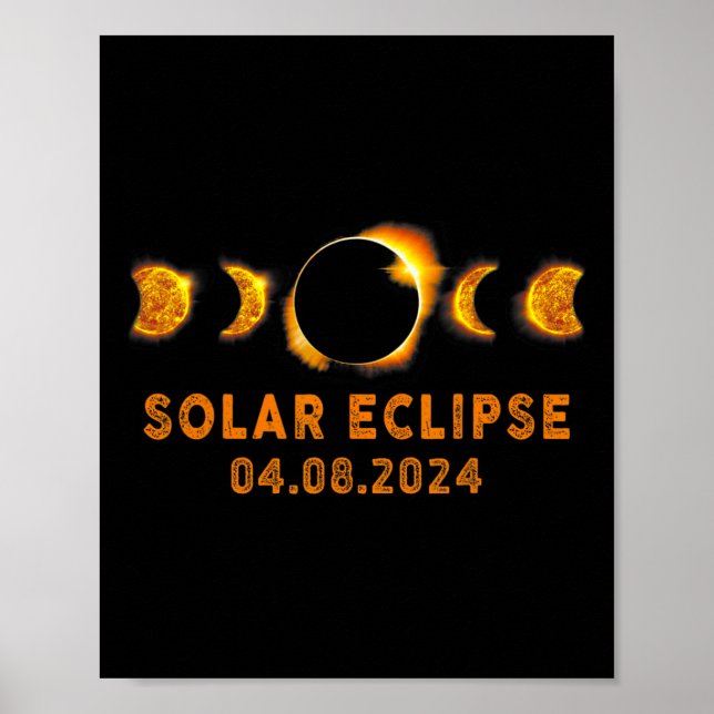 Solar Eclipse 2024 Cute Solar Eclipse Kids Toddler Poster (Front)