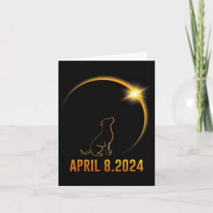 Solar Eclipse 2024 Dog Totality 1  Card