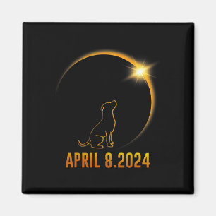 Solar Eclipse 2024 Dog Totality 1  Magnet