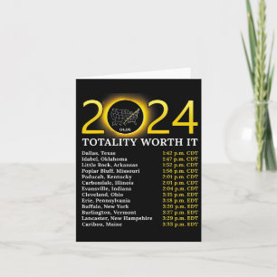 Solar Eclipse 2024 Funny Totality Worth It Total U Card