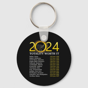 Solar Eclipse 2024 Funny Totality Worth It Total U Key Ring