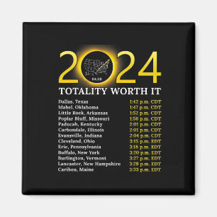 Solar Eclipse 2024 Funny Totality Worth It Total U Magnet