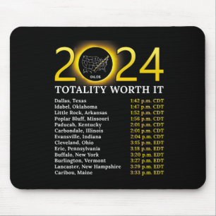 Solar Eclipse 2024 Funny Totality Worth It Total U Mouse Pad