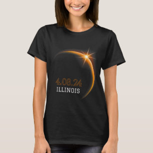 Solar Eclipse 2024 Illinois Totality Spring 4.08.2 T-Shirt