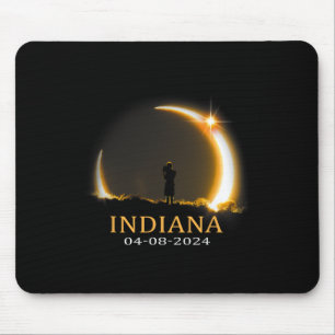 Solar Eclipse 2024 Indiana Total Solar Eclipse Mouse Pad