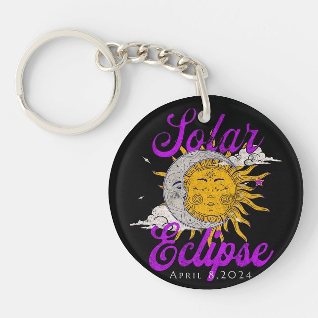 Solar Eclipse 2024 Key Ring (solar eclipse keychain)