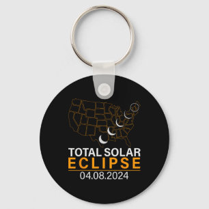 Solar Eclipse 2024 Map Eclipse April 8 2024 Eclips Key Ring