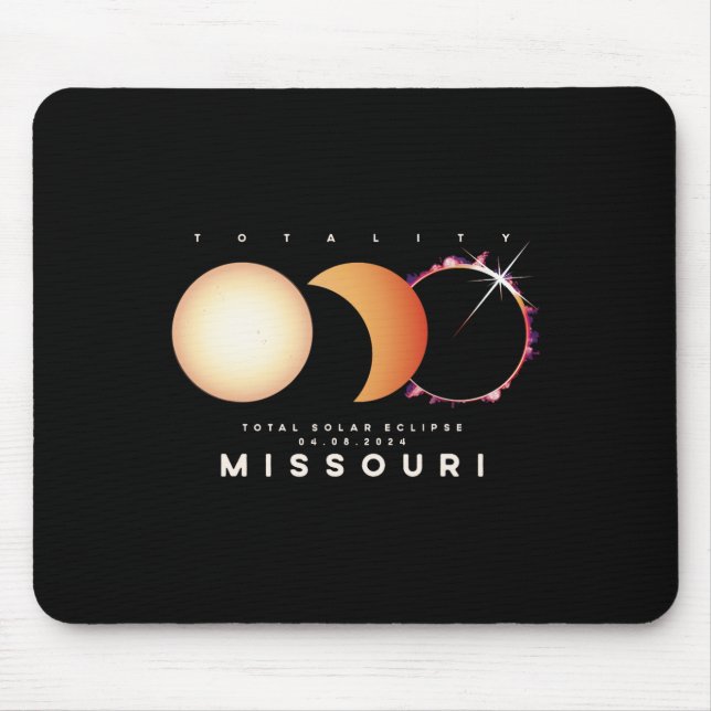 Solar Eclipse 2024 Missouri Total Eclipse Astronom Mouse Pad (Front)