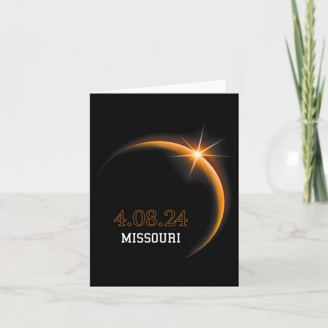 Solar Eclipse 2024 Missouri Totality Spring 4.08.2 Card (Front)