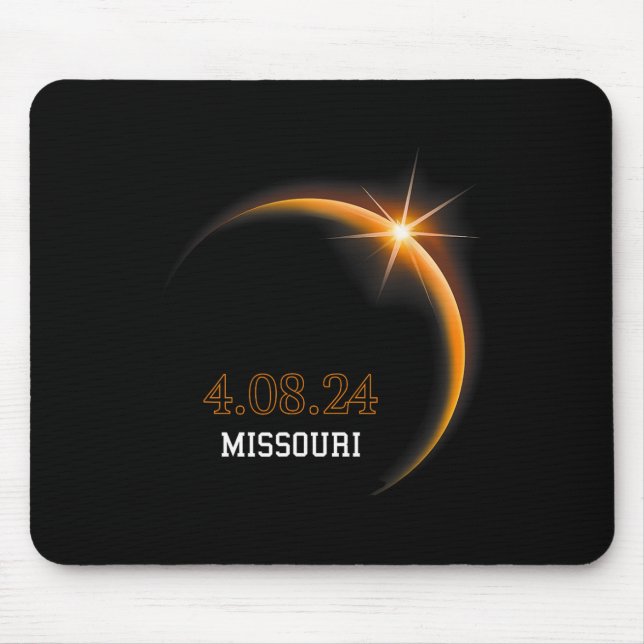 Solar Eclipse 2024 Missouri Totality Spring 4.08.2 Mouse Pad (Front)