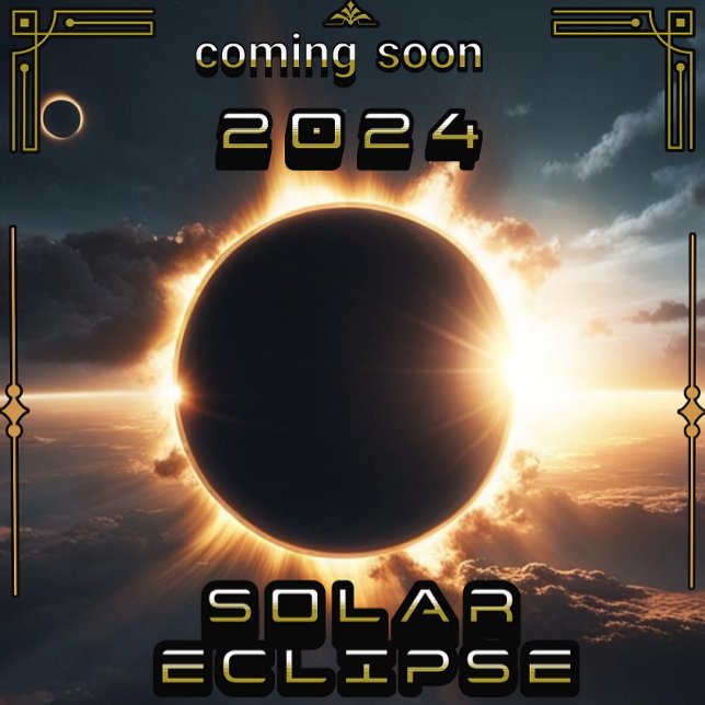 Solar Eclipse 2024 movie style Poster (Movie poster solar eclipse)