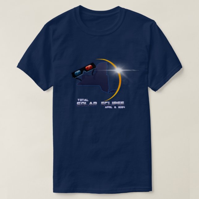 Solar Eclipse 2024 New York T-Shirt (Design Front)