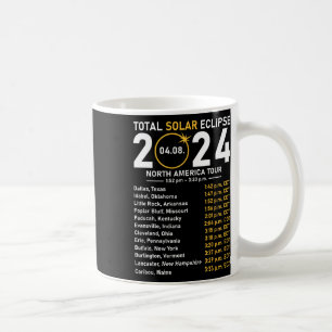 Solar Eclipse 2024 North America Tour State Totali Coffee Mug