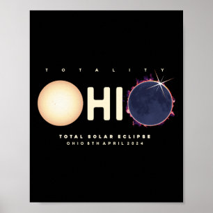 Solar Eclipse 2024 Ohio Total Eclipse Astronomy Gr Poster