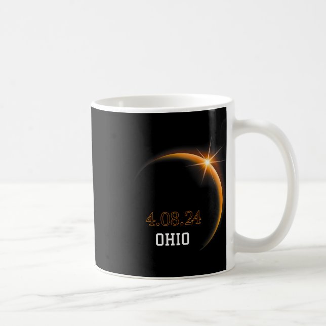 Solar Eclipse 2024 Ohio Totality Spring 4.08.24  Coffee Mug (Right)