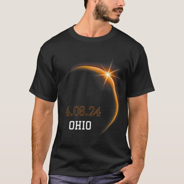 Solar Eclipse 2024 Ohio Totality Spring 4.08.24  T-Shirt (Front)