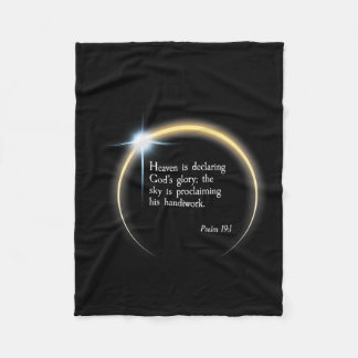 Solar Eclipse 2024 - Psalm 191 Fleece Blanket