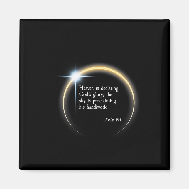 Solar Eclipse 2024 - Psalm 191  Magnet (Front)