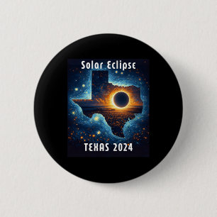 Solar Eclipse 2024 Starry Night 6 Cm Round Badge