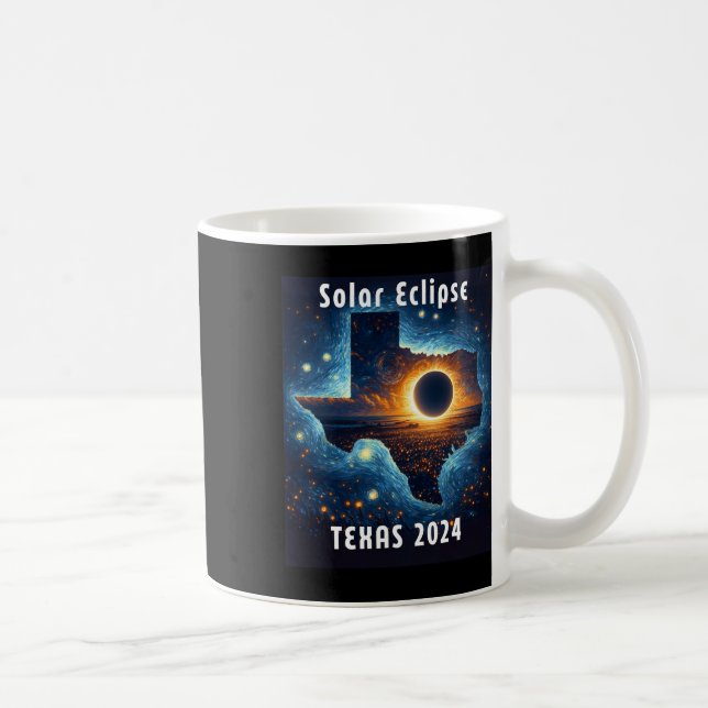 Solar Eclipse 2024 Starry Night  Coffee Mug (Right)