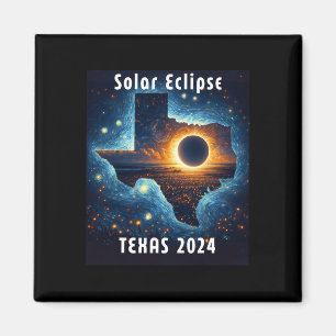 Solar Eclipse 2024 Starry Night Magnet