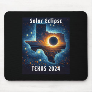 Solar Eclipse 2024 Starry Night Mouse Pad