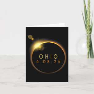 Solar Eclipse 2024 State Ohio Total Solar Eclipse  Card