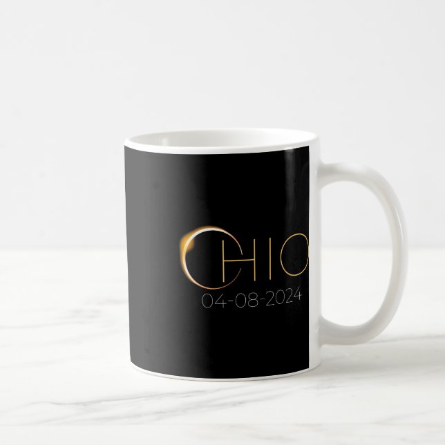 Solar Eclipse 2024 State Ohio Total Solar Eclipse  Coffee Mug (Right)