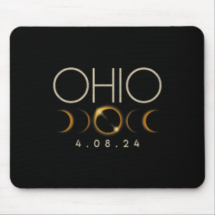 Solar Eclipse 2024 State Ohio Total Solar Eclipse Mouse Pad